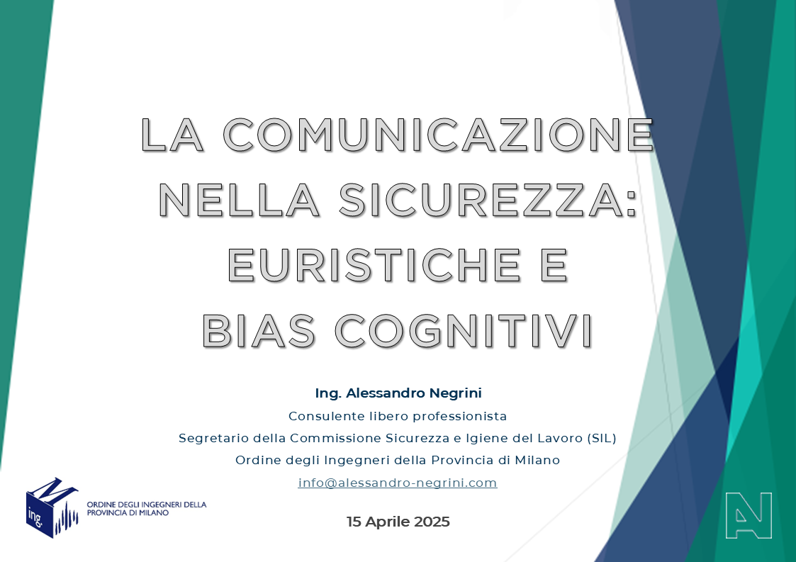   Euristiche e bias cognitivi nella sicurezza occupazionale  
